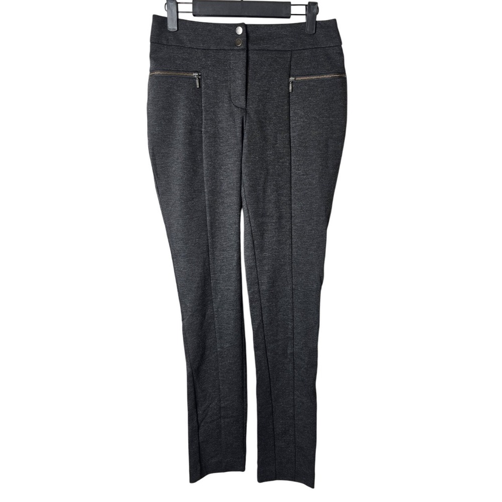 Thalian Gray Zipper Pocket‎ Stretch Career Dress Pants Size 6